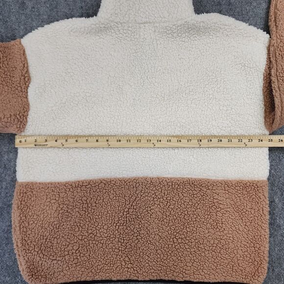 Lou Grey Jacket Womens Large Colorblock Cozy Up 1/4 Zip Sherpa Fleece Pullover - Picture 4 of 16